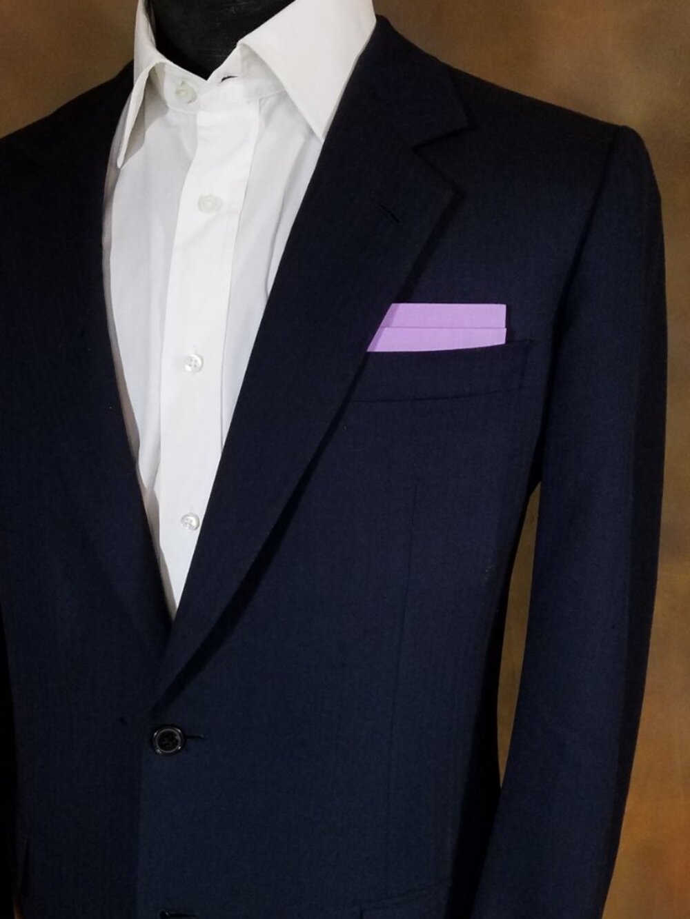NEW Light Purple 100% Cotton Pre-Folded Pocket Square Handkerchief Insert